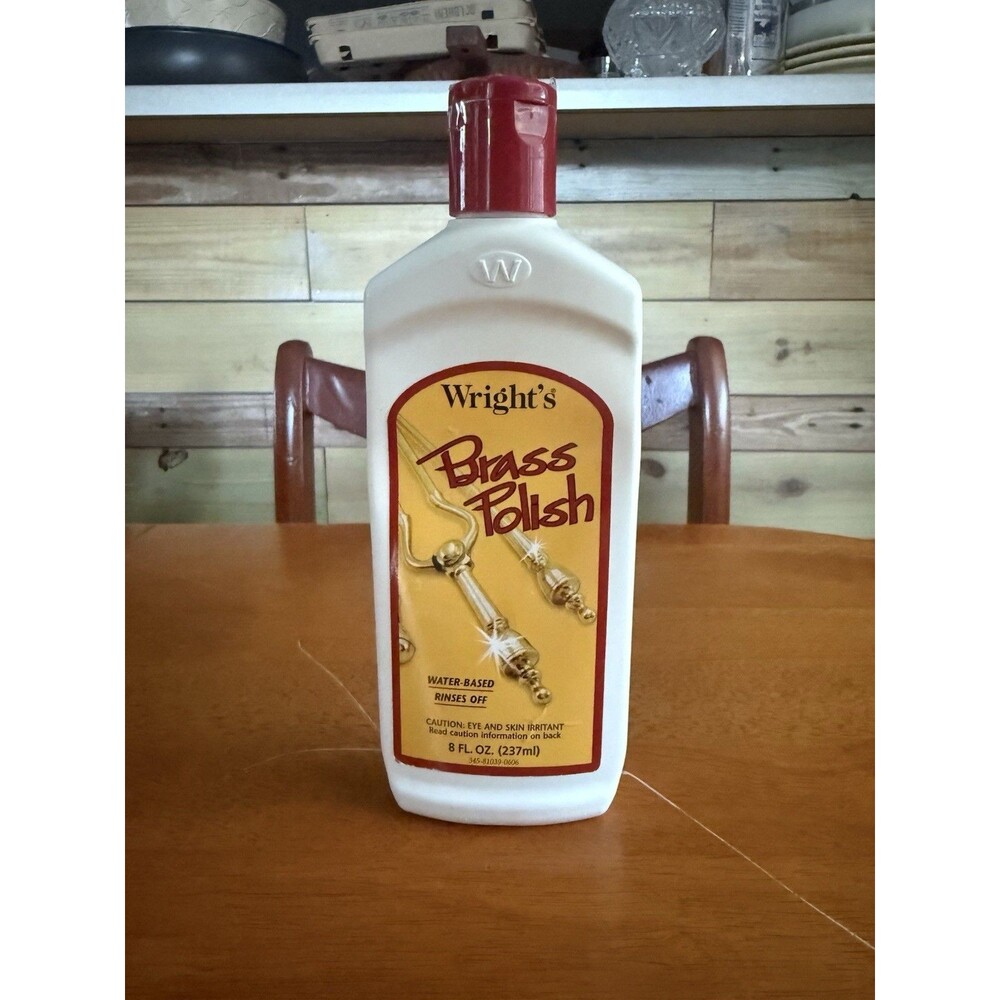 Wright's All Purpose Brass Polish 8 fl oz Used Half Full Discontinue Old Stock